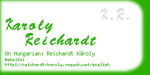 karoly reichardt business card